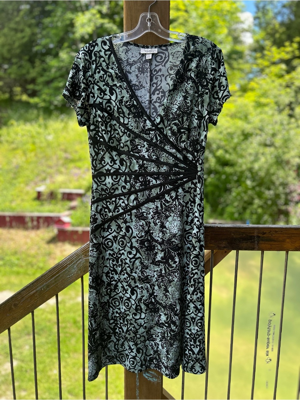 Dress Barn Patterned Wrap-Style Dress • Size 12